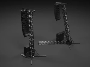 Concert Speaker Tower 3D Model