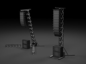 Concert Speaker Tower 3D Model