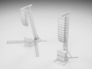Concert Speaker Tower 3D Model