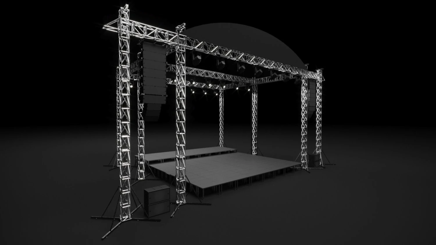 Evento de palco de concerto Modelo 3D Modelo 3D .c4d .max .obj .3ds .fbx .stl .blend