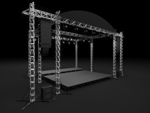 3D Concert Stage Event 3D Model