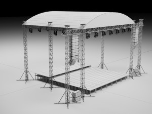 3D Concert Stage Event 3D 模型