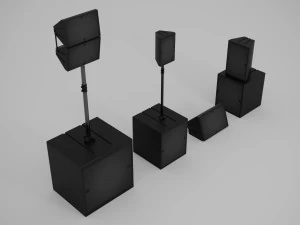 콘서트 사운드 시스템 3D 모델