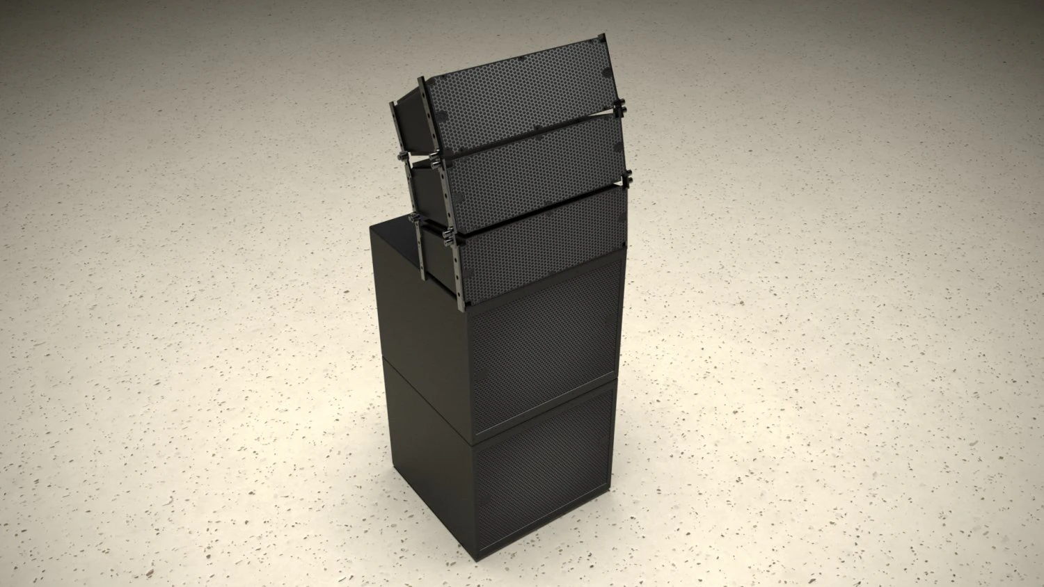 Concert Speaker Sound System Line Array 3D Model .c4d .max .obj .3ds .fbx .stl .blend 