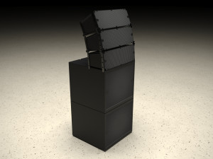 Concert Speaker Sound System Line Array 3D Model