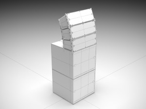 Concert Speaker Sound System Line Array 3D Model