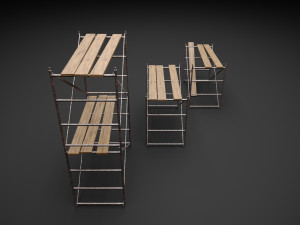 Scaffoldings Low Poly 3D Model