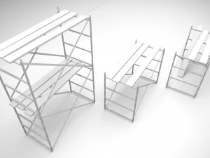 비계 낮은 폴리 3D 모델