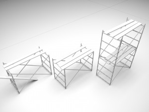 Scaffoldings Low Poly 3D Model