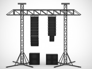 Concert Sound System Line Array Modèle 3D