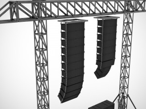 Concert Sound System Line Array Modèle 3D