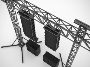 Concert Sound System Line Array Modèle 3D
