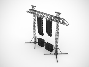 Concert Sound System Line Array Modèle 3D