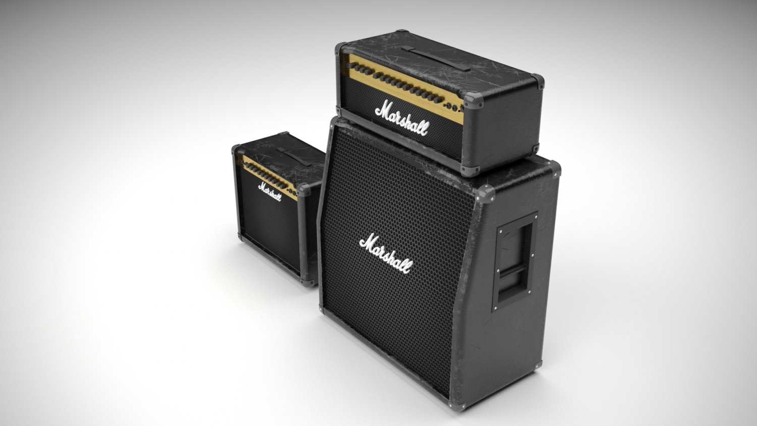 Amplificador Marshall Grande - Marshall big amplifyer ~ 3D Model #42973842
