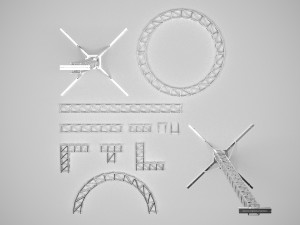 Stage Constructions Elements Concert Truss System 3D Model