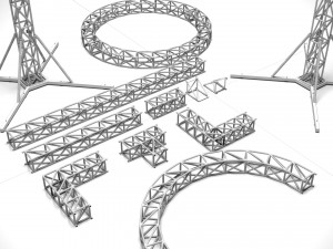 Stage Constructions Elements Concert Truss System 3D Model