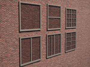 Classic victorian georgian bay window wood industrial exterior commercial residential open closed la 3D Model