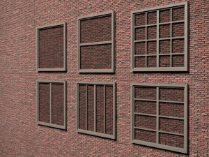 Classic victorian georgian bay window wood industrial exterior commercial residential open closed la 3D Model