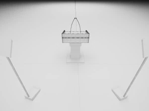 Wood Lectern and Prompter 3D Model