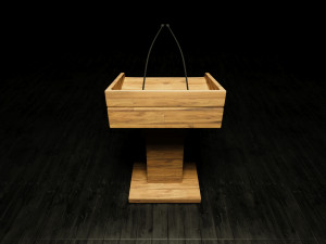 Wood Lectern and Prompter 3D 모델
