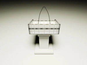 Wood Lectern and Prompter 3D Model