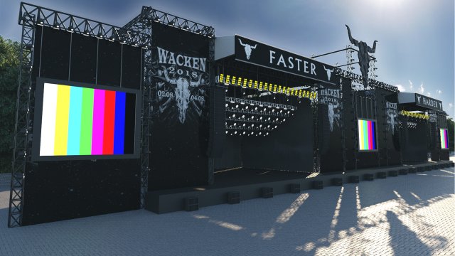 Concert Stage Event Modello 3D .c4d .max .obj .3ds .fbx .stl .blend 