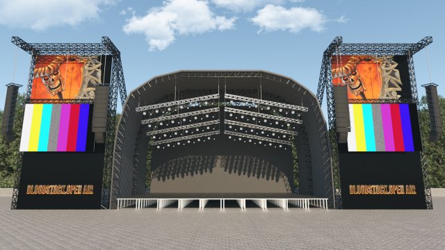 Concert Stage Event 3D-Modell .c4d .max .obj .3ds .fbx .stl .blend 
