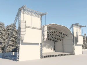 Concert Stage Event 3D Model