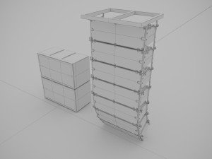 Concert Sound System Line Array 3D Model