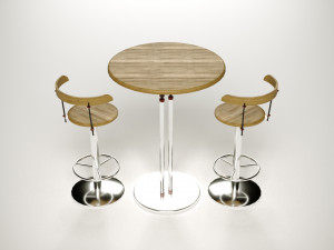 Low Poly Stool Chair 3D 모델