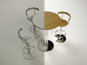 Low Poly Stool Chair 3D 모델