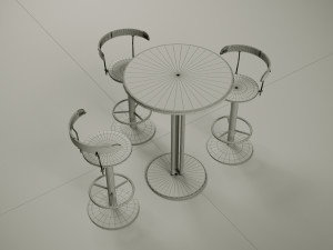 Low Poly Stool Chair 3D 모델