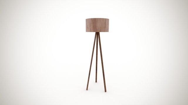 Low Poly Floor Lamp Model 3D .c4d .max .obj .3ds .fbx .stl .blend 