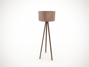 Low Poly Floor Lamp Model 3D