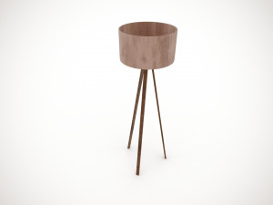 Low Poly Floor Lamp Model 3D