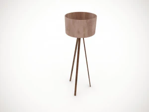 Low Poly Floor Lamp 3D Model