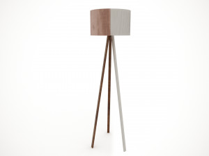 Low Poly Floor Lamp Model 3D