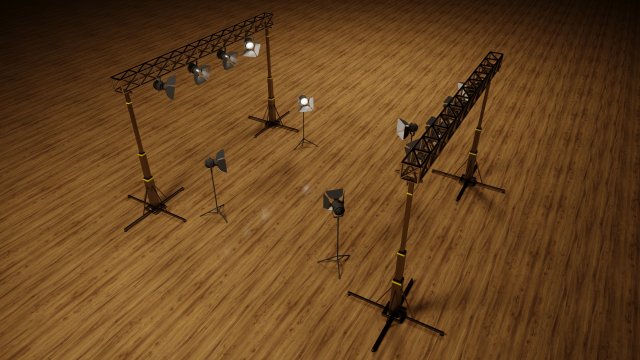 Lighting Truss Stand 3D Модель .c4d .max .obj .3ds .fbx .stl .blend 