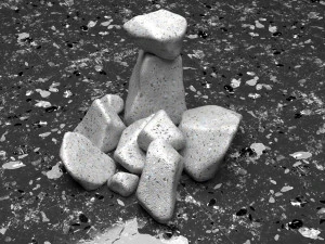 3D Scattered Rocks 3D Model