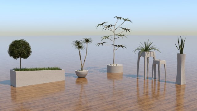 Decorative Flower Pot 3D Model .c4d .max .obj .3ds .fbx .stl .blend 