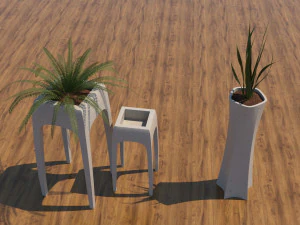 Decorative Flower Pot 3D Model