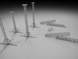 Stage Concert Truss 3D Model