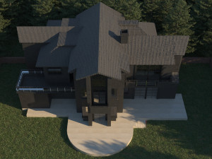 Black Villa House 3D Модель