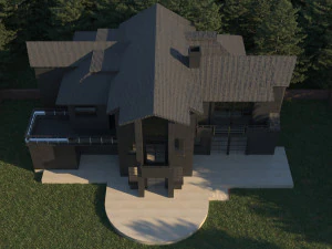 Будинок Чорна Вілла 3D Модель