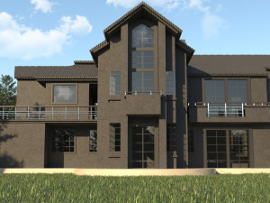 Black Villa House Model 3D
