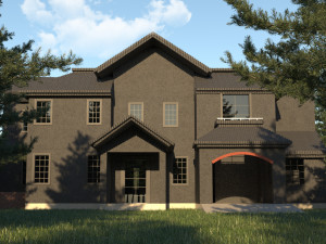 Black Villa House Model 3D