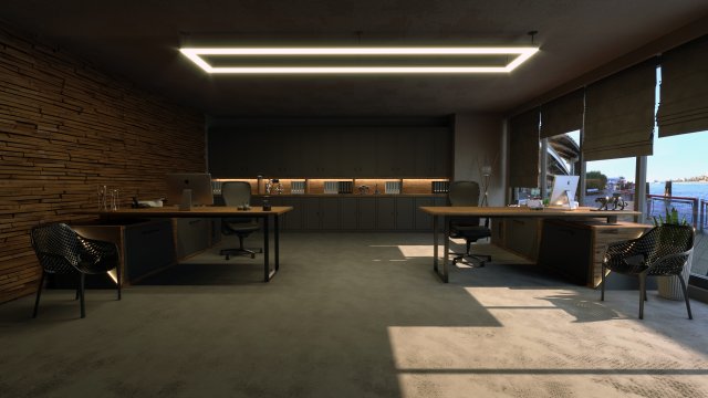 Interior Design Office 3D Model .c4d .max .obj .3ds .fbx .stl .blend 