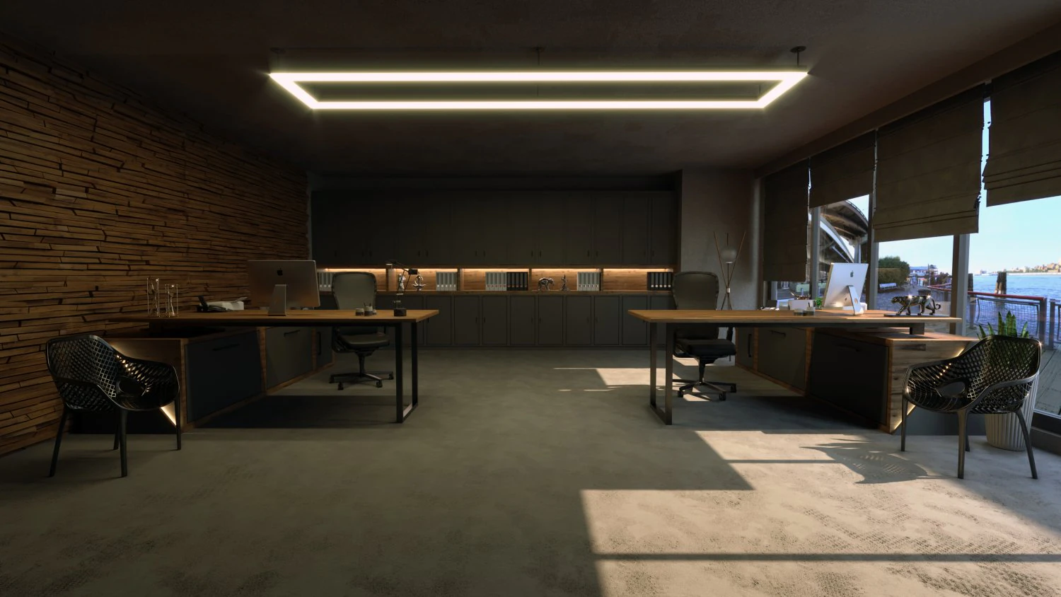 Interior Design Office 3D Model .c4d .max .obj .3ds .fbx .stl .blend 