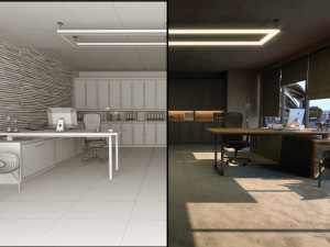 Interior Design Office 3D Model