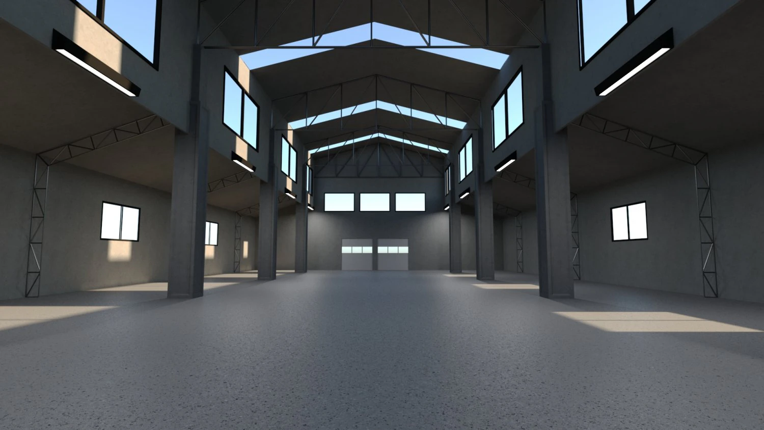 Warehouse Interior 3D Model .c4d .max .obj .3ds .fbx .stl .blend 